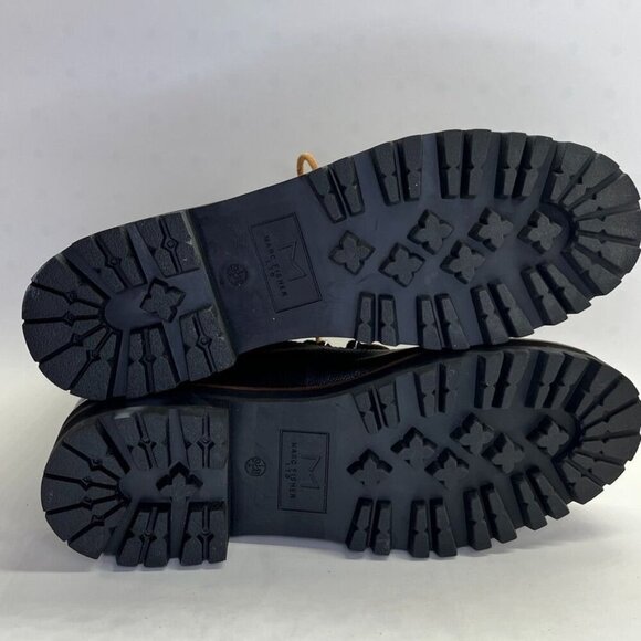 Marc Fisher LTD Izzie Shearling-Lined Leather Work Boots SIze 9.5 M Black - Picture 11 of 16